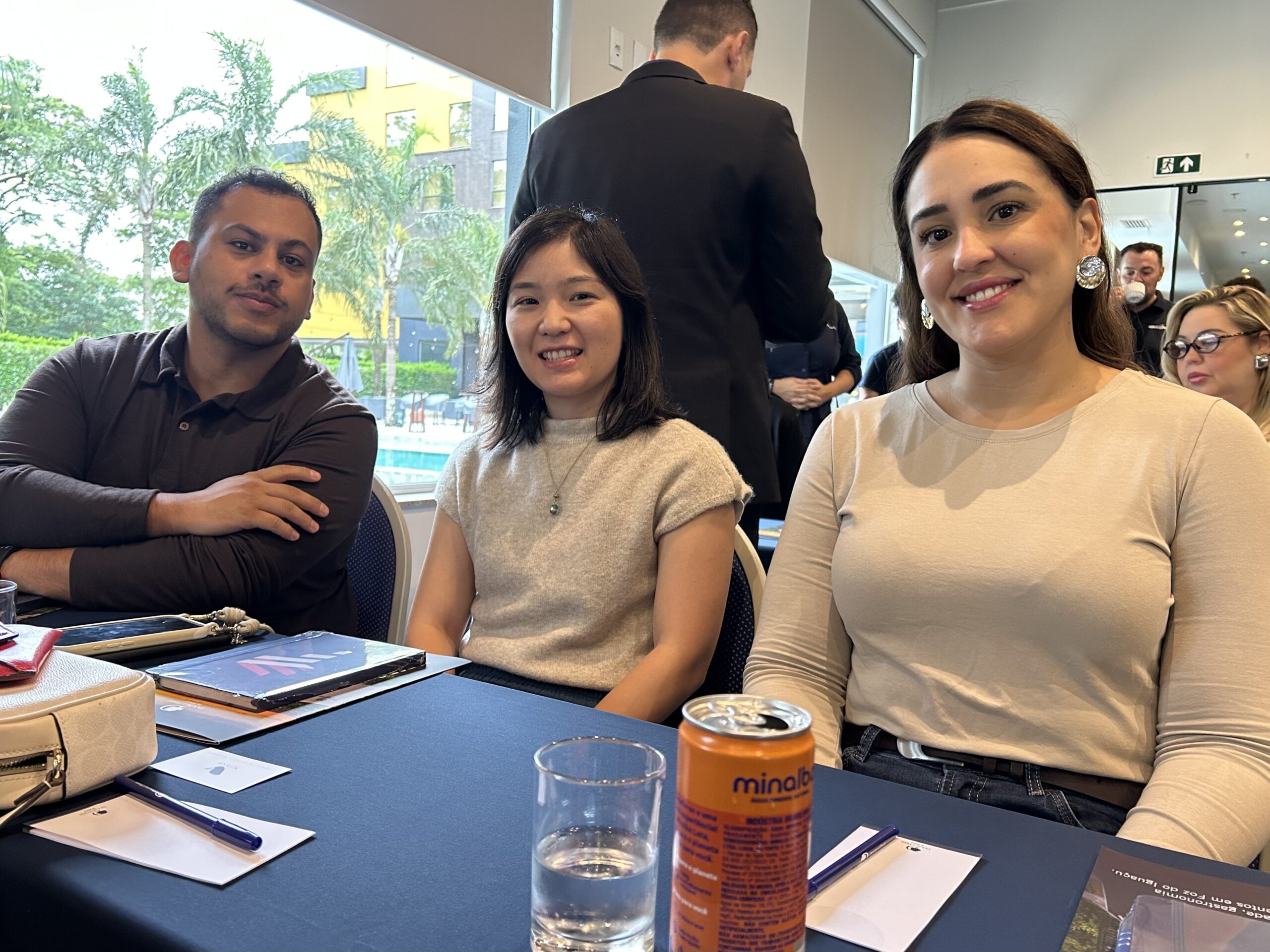 Júnior Lopes, da Copastur; Ana Tome, da Quickly Travel; e Marília Piris, Lucky Viagens