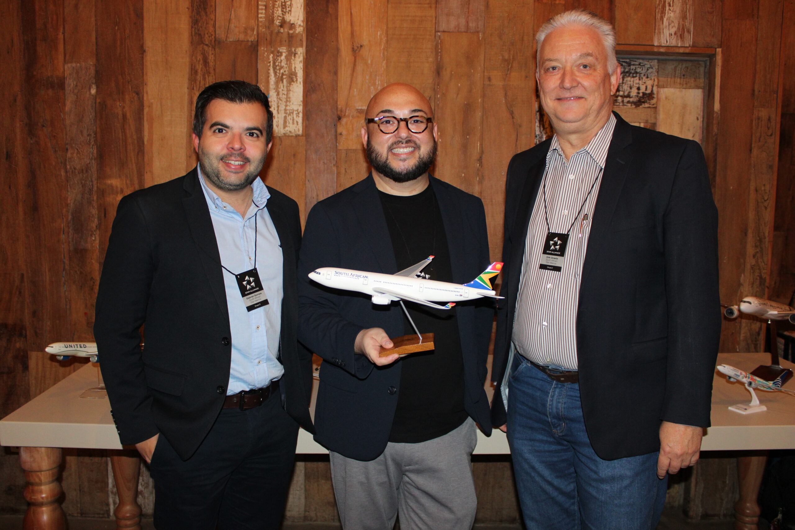 Gabriel Gomes, Cássio Lucas e Dirk Graetz, da SAA