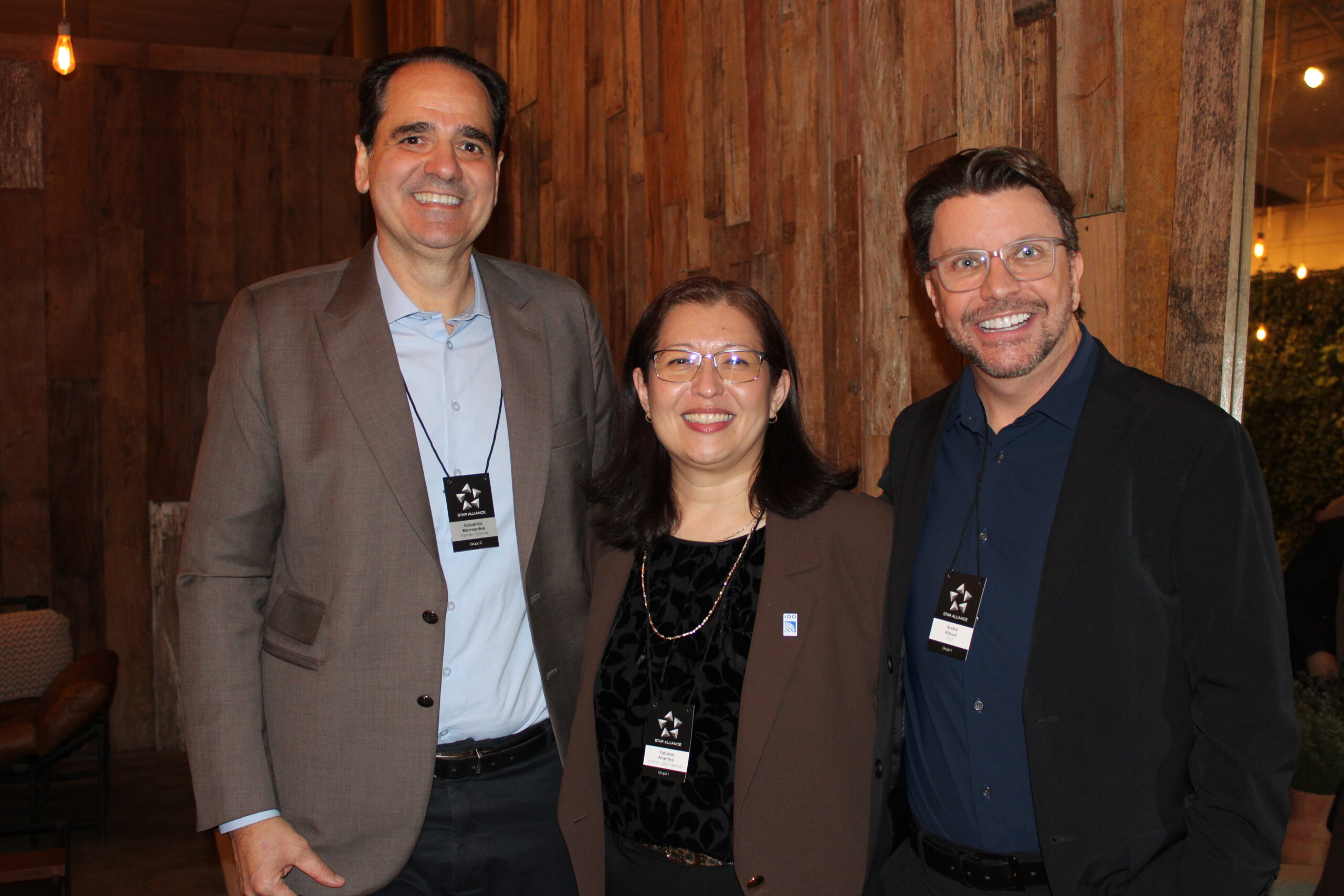 Eduardo Bernardes, da Kontik/Konvia, Tatiana Arantes, da United-Star Alliance, e Andre Khouri, da CNT