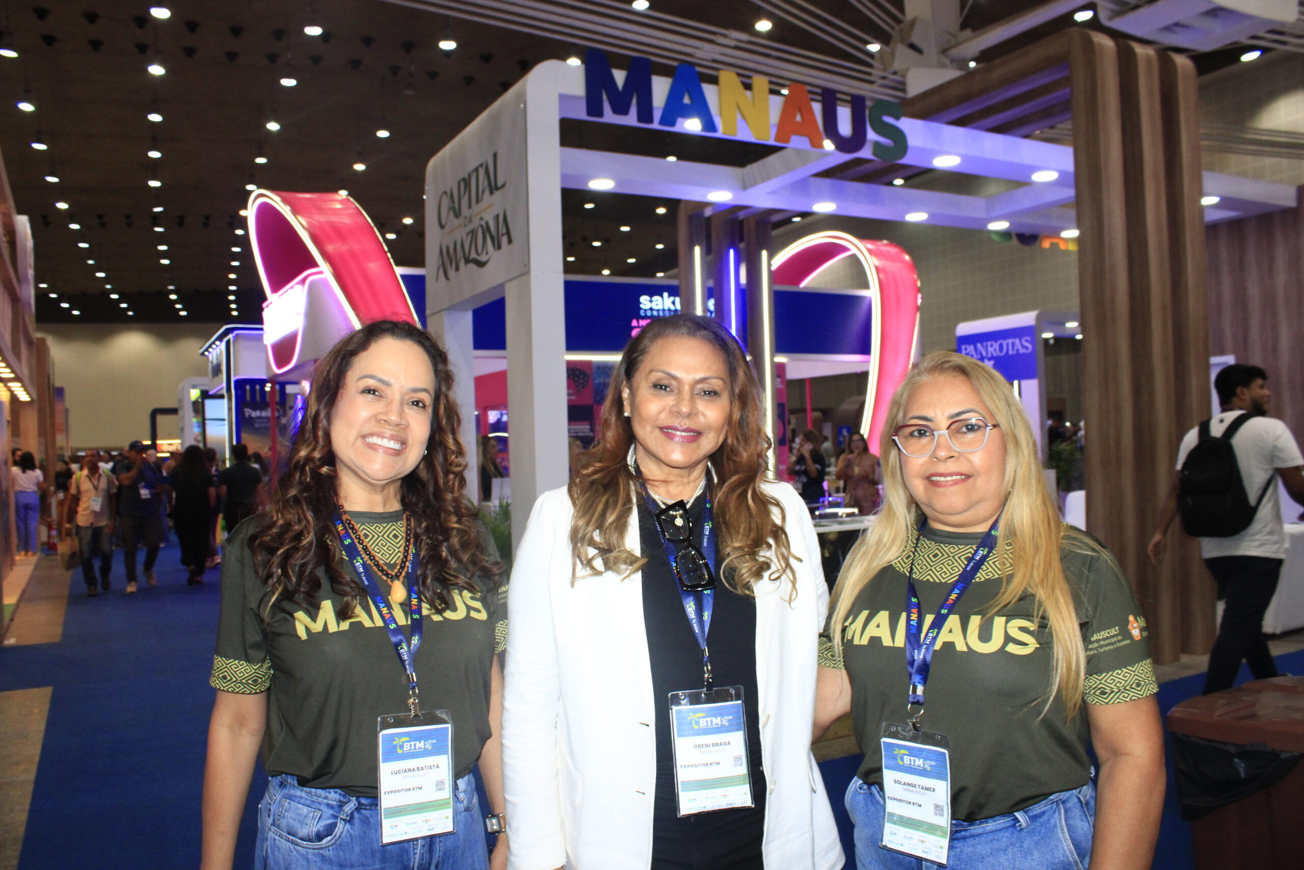 Luciana Batista, Oreni Braga, e Solange Tamer, da Manauscult