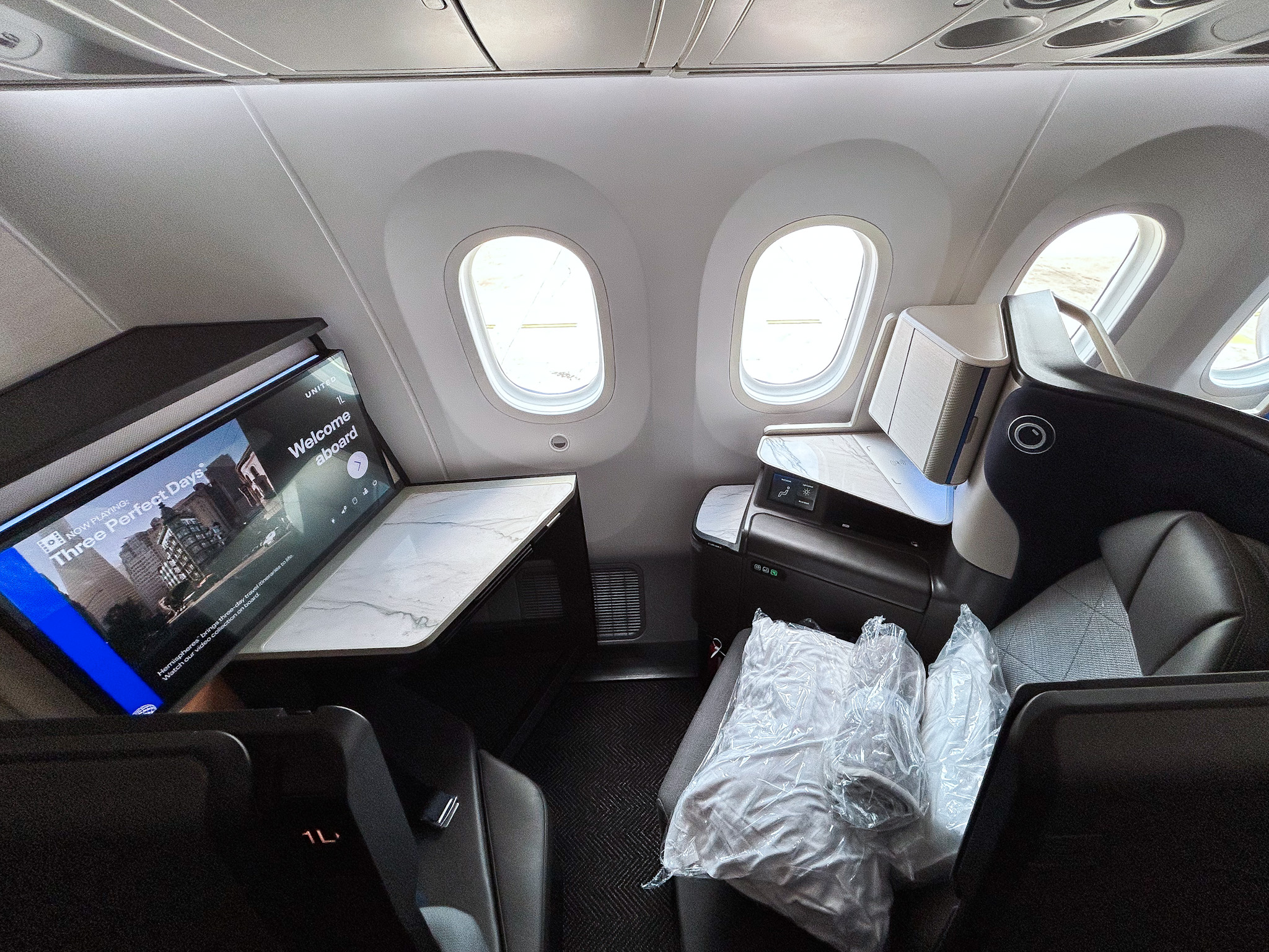 O passageiro que deseja total conforto encontra o melhor que a United Airlines tem a oferecer na categoria Polaris