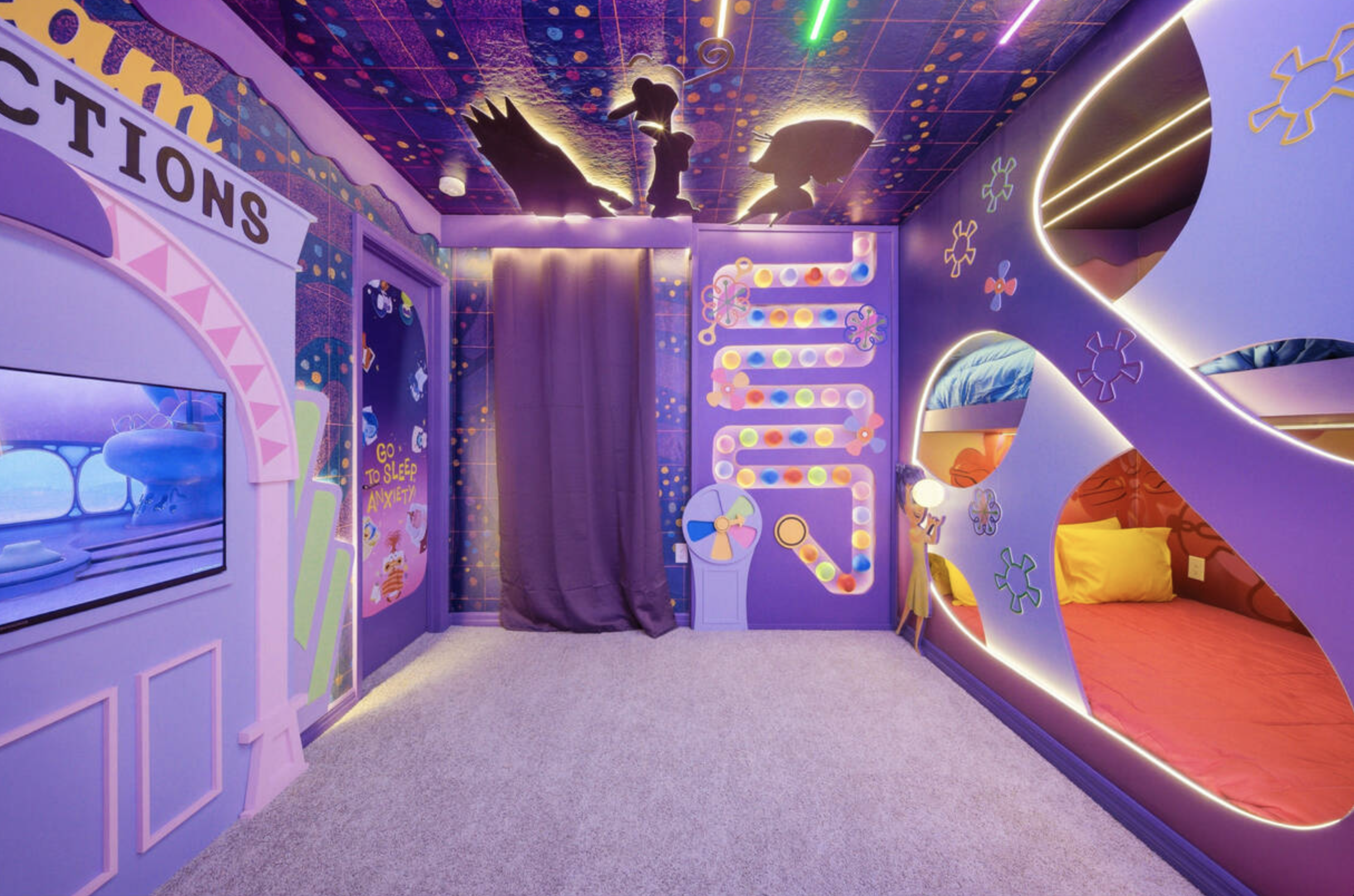 Quarto temático de Divertida Mente