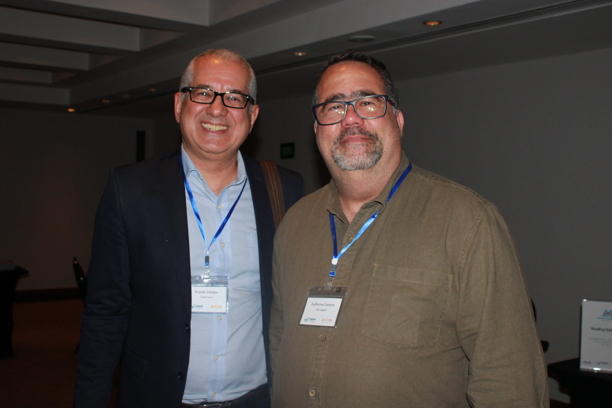 Ricardo Campos, da Trade Tours; e Guilherme Campos, da Flot Viagens